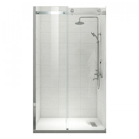 Двері в нішу Koer SR SD01-120x200-TR-01 прозоре скло Easy Clean 8мм, хром (KR5376)