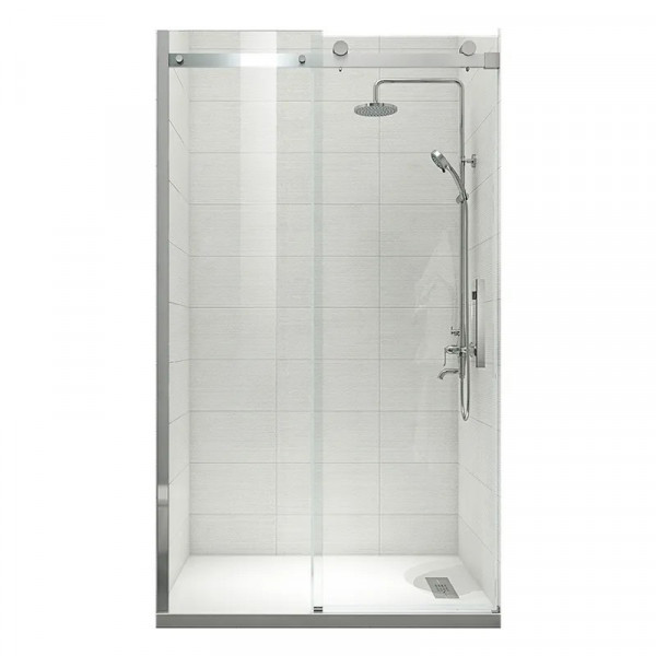 Двері в нішу Koer SR SD01-120x200-TR-01 прозоре скло Easy Clean 8мм, хром (KR5376)