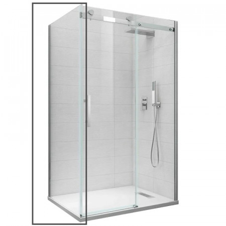 Бічна стінка до кабіни Koer SR SW01-90x200-TR-07 прозоре скло Easy Clean 8мм, графіт (KR5382)