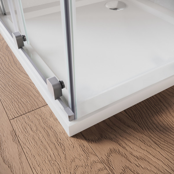 Двері у нішу Walk-In розсувні Koer SR SD07-120x200-L-TR-01 прозоре скло Easy Clean 8мм Хром (KR5686)