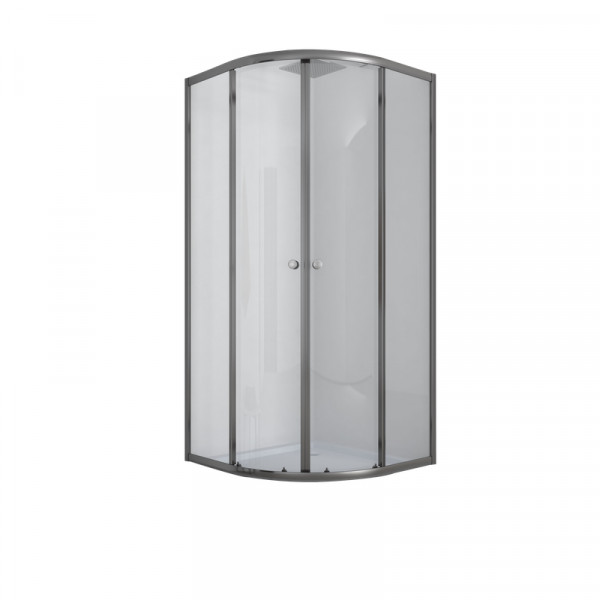 Душова кабіна з низьким піддоном Mixxus PLAIN SCT02-90x90x195-TR GRAPHITE прозоре скло 4мм (MI6901)