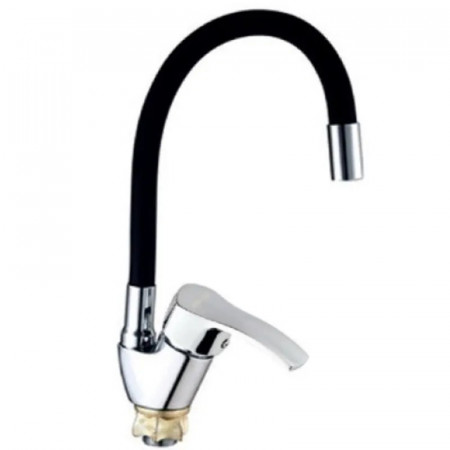 Змішувач для кухні Mixxus YUB4-279 Reflector Black з чорним силіконовим виливом (MI6484)