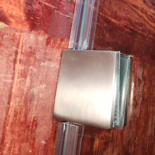 Бічна стінка до кабіни Koer SR SW04-90x200-TR-07 прозоре скло Easy Clean 10мм, графіт (KR5391)