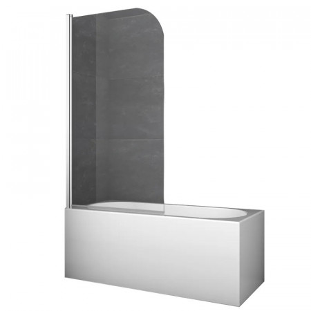 Шторки скляні на ванну Koer SR BS01-80x140-TR-01 прозоре скло 6мм, хром (KR5400)