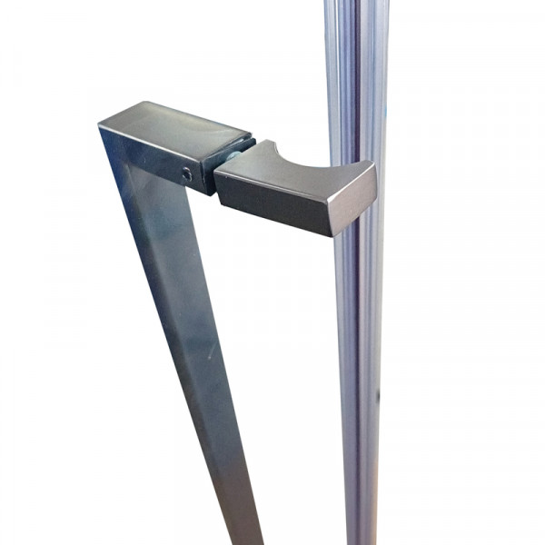 Душова кабіна без піддону Koer SR SC06-90x90x200-TR-07 прозоре скло Easy Clean 8мм, графіт (KR5366)