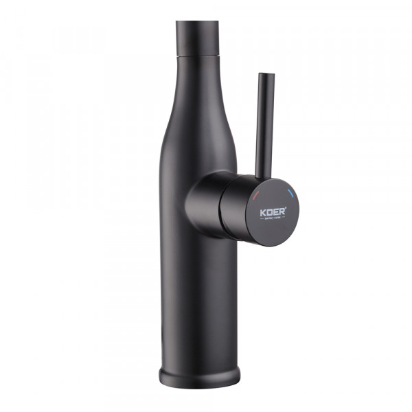 Кухонний змішувач з висувним виливом KOER KI-70004-05 (нерж. сталь) (KR3386)