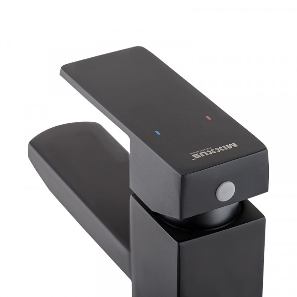 Змішувач для умивальника Mixxus KUB-001  чорний (з нерж. сталі) (MI2810)