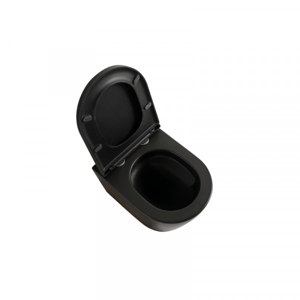 Унітаз підвісний Mixxus Premium BEVEL-0304-T1 BLACK 480x360x360mm сист. змиву TORNADO 1.0 (MP6677)