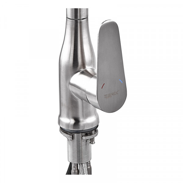 Змішувач для кухні з висувною лійкою Zerix PUL-014 з нерж. сталі SUS304 (ZX5034)