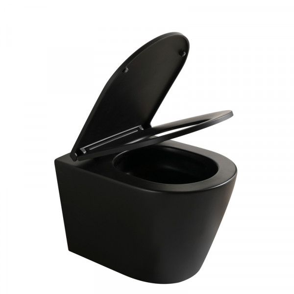 Унітаз підвісний Mixxus Premium BEVEL-0304-T1 BLACK 480x360x360mm сист. змиву TORNADO 1.0 (MP6677)