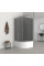 Душова кабіна з високим піддоном Mixxus PLAIN SCT01-90x90x195-GR SATIN сіре тоноване скло 4мм (MI6895)
