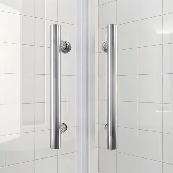 Душова кабіна без піддону Koer SR SC04-100x100x195-TR-01 прозоре скло Easy Clean 5мм, хром (KR5361)