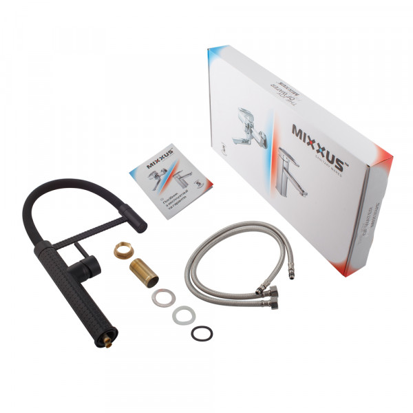 Змішувач для кухні Mixxus Premium Oliwer 017 BLACK REFL.BLACK (MI6966)