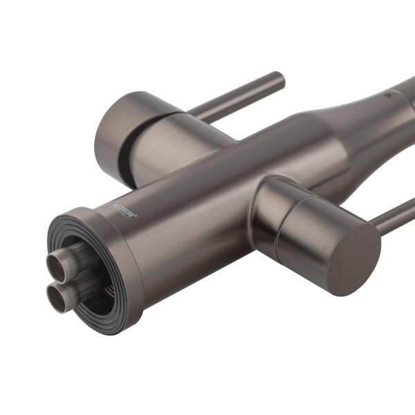 Змішувач для кухні Koer KI-72024-07 з виходом для питної води (нерж. сталь) (KR5013)