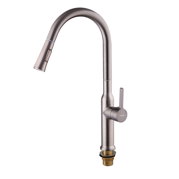 Змішувач для кухні з висувним виливом Mixxus Premium PULL 014 GRAPHITE (MI6959)