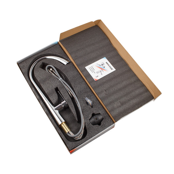 Змішувач для кухні з висувним виливом Mixxus Premium WARTA 014 (MI6956)