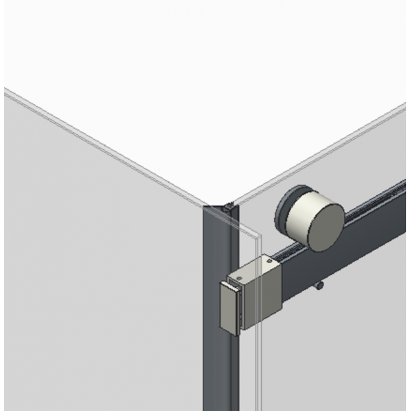 Бічна стінка до кабіни Koer SR SW01-90x200-TR-01 прозоре скло Easy Clean 8мм, хром (KR5381)
