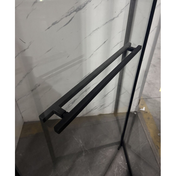 Душова кабіна без піддону Mixxus Premium Quadro SC01-120x80x195-TR Black прозоре скло 6мм (MI8293)