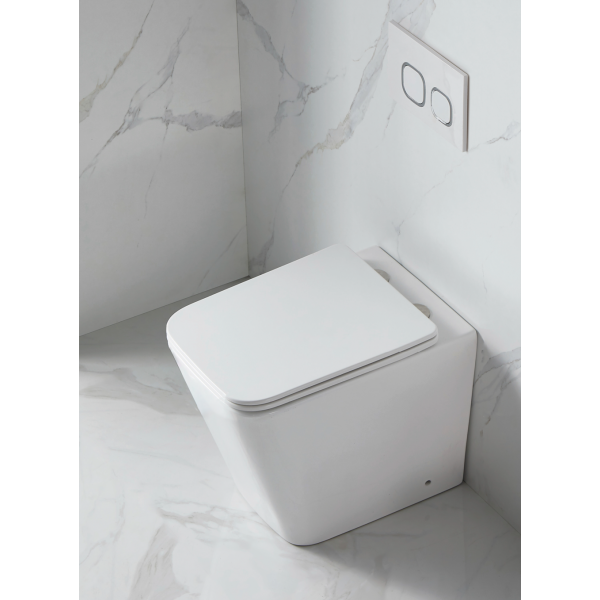 Унітаз підлоговий безбачковий Mixxus Premium QUADRO-0701-R 600х355х410mm, система змиву RIMLESS (MP6590)