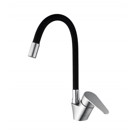 Змішувач для кухні Mixxus NEO-011 REFL.Black із силіконовим виливом (MI6558)