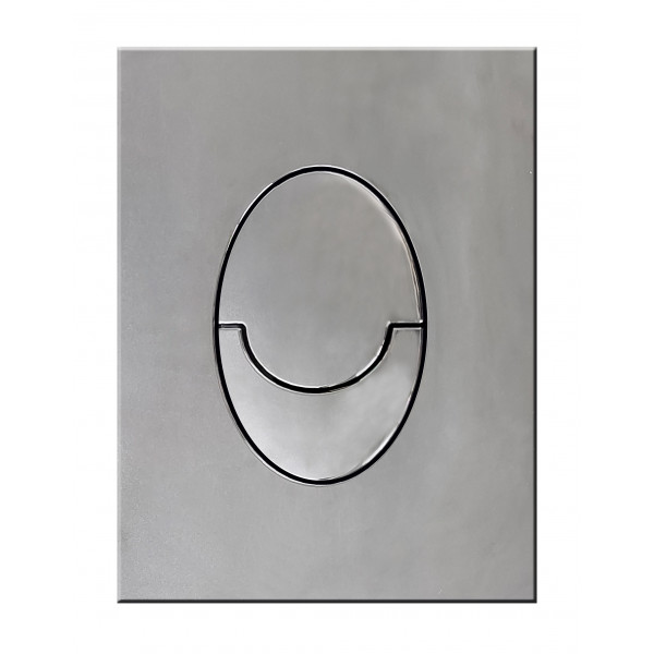 Панель змиву пластикова Koer KT-0606-01 157x198x3mm, кнопка закруглена (KR5342)