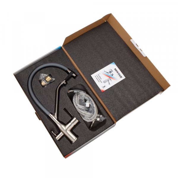 Змішувач для кухні MixxusPremium Gravity 021 SS COLOR REFL.GREY (MI6980)