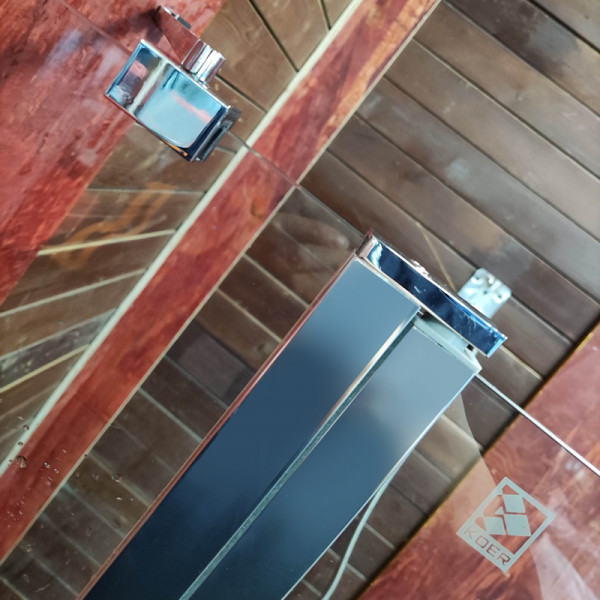 Шторки скляні на ванну Koer SR BS03-95x140-TR-01 прозоре скло 6мм, хром (KR5402)