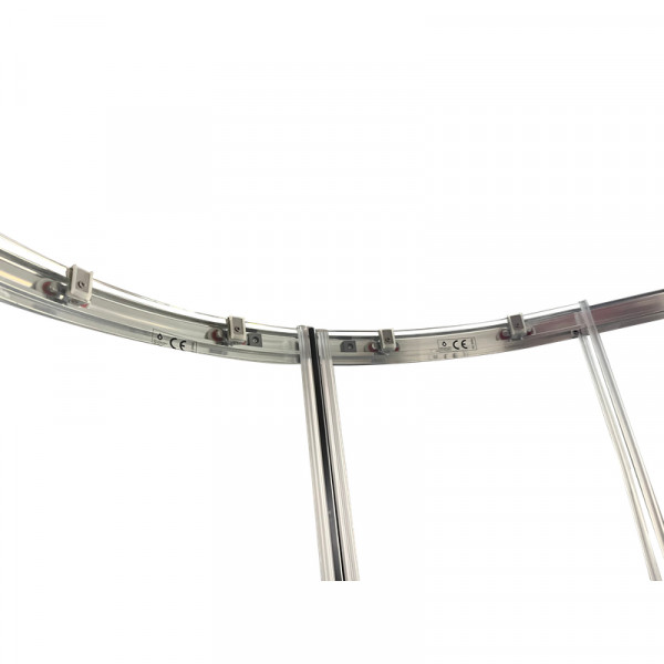 Душова кабіна без піддону Koer SR SC04-90x90x195-TR-02 прозоре скло Easy Clean 5мм SS Color (KR5682)