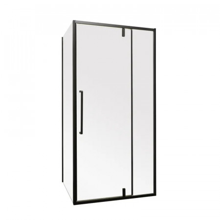 Душова кабіна без піддону Mixxus Premium BEVEL SC01-100x80x195-TR Black прозоре скло 6мм (MI6870)