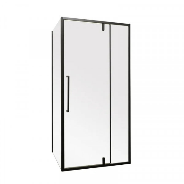 Душова кабіна без піддону Mixxus Premium BEVEL SC01-100x80x195-TR Black прозоре скло 6мм (MI6870)