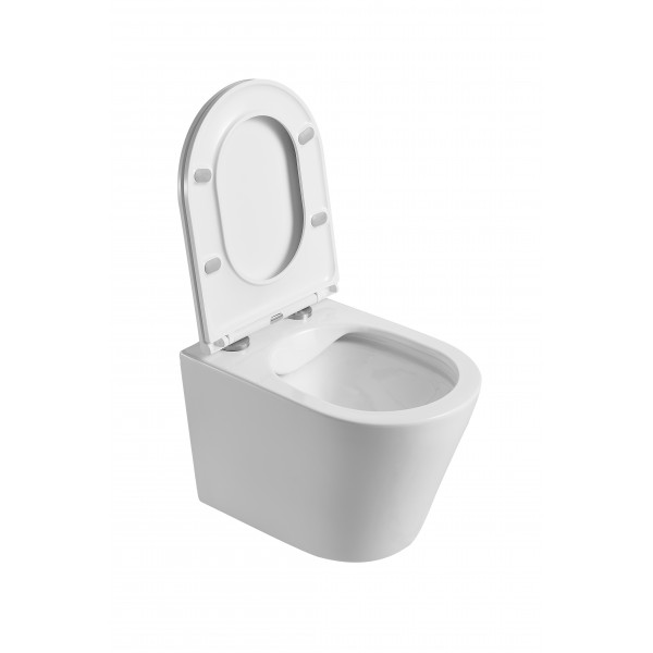 Унітаз підвісний Mixxus Premium Bevel-0301-R 515x355x365mm, система змиву RIMLESS (MP6470)