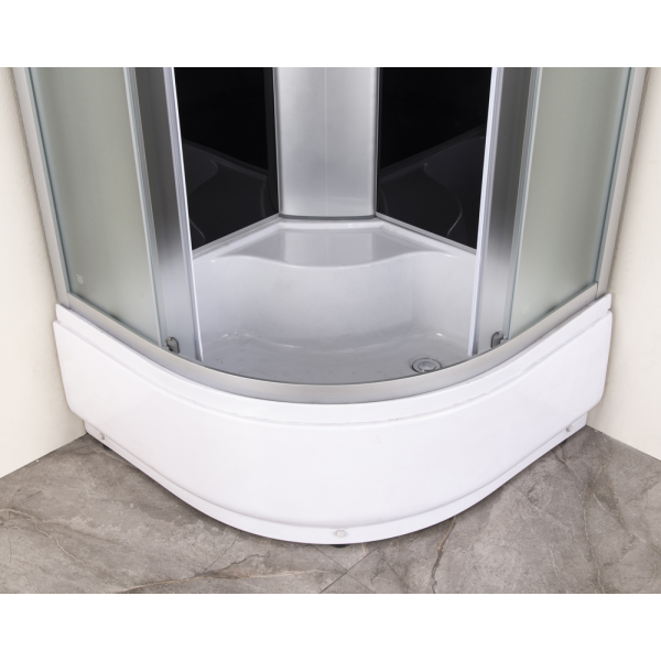 Бокс душовий без гідромасажу Mixxus STRONG SB01-90x90x215-GR SATIN з високим піддоном (MI6885)