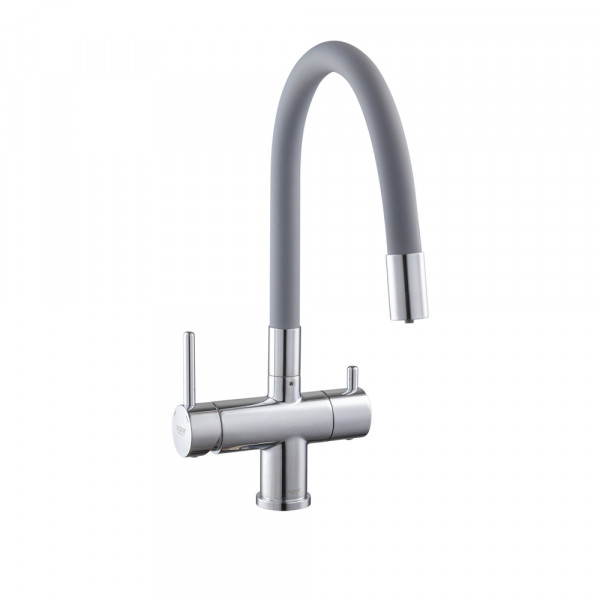 Кухонний змішувач з силік. виливом і вих. для питної води KOER KB-72002-01 (KR3383)