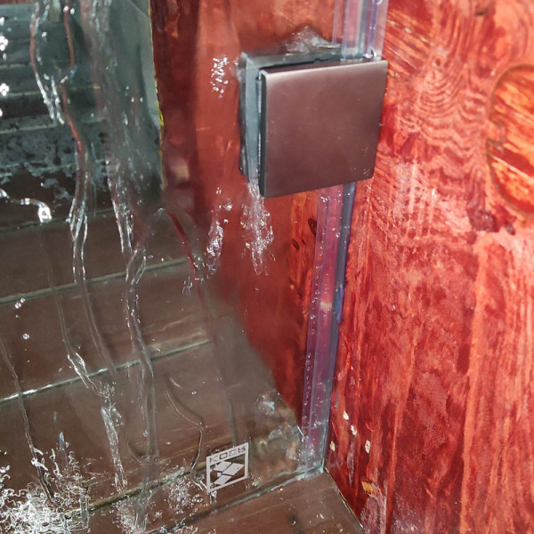 Бічна стінка до кабіни Koer SR SW04-90x200-TR-07 прозоре скло Easy Clean 10мм, графіт (KR5391)