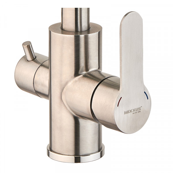 Змішувач для кухні Mixxus DAX-021-G з нерж. сталі SUS304 з вих. для питної води (MI6077)