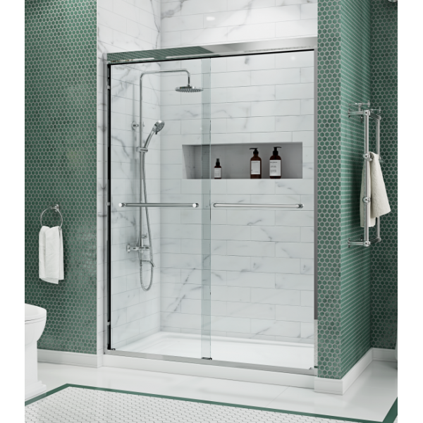 Двері в нішу Koer SR SD03-140x200-TR-01 прозоре скло Easy Clean 8мм, хром (KR5385)