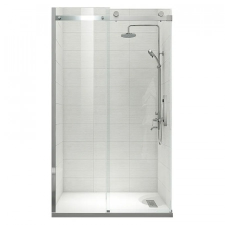 Двері в нішу Koer SR SD01-140x200-TR-01 прозоре скло Easy Clean 8мм, хром (KR5380)