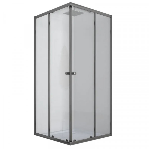 Душова кабіна без піддону Mixxus CUBIC SC01-90x90x185-TR GRAPHITE прозоре скло 4мм (MI6907)