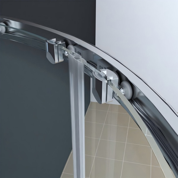 Душова кабіна без піддону Koer SR SC04-90x90x195-TR-01 прозоре скло Easy Clean 5мм, хром (KR5360)