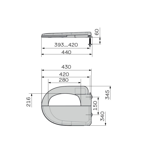 Сидіння унітазу з кришкою ZERIX TS-07 (ZX5588)
