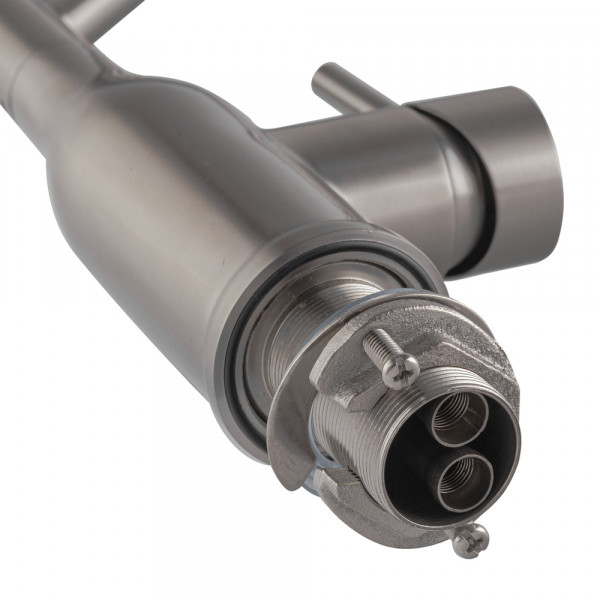 Змішувач для кухні Koer KI-70026-02 з чорним силіконовим виливом (KR5209)