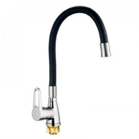 Змішувач для кухні Mixxus SOP4-045 Reflector Black з чорним силіконовим виливом (MI6487)