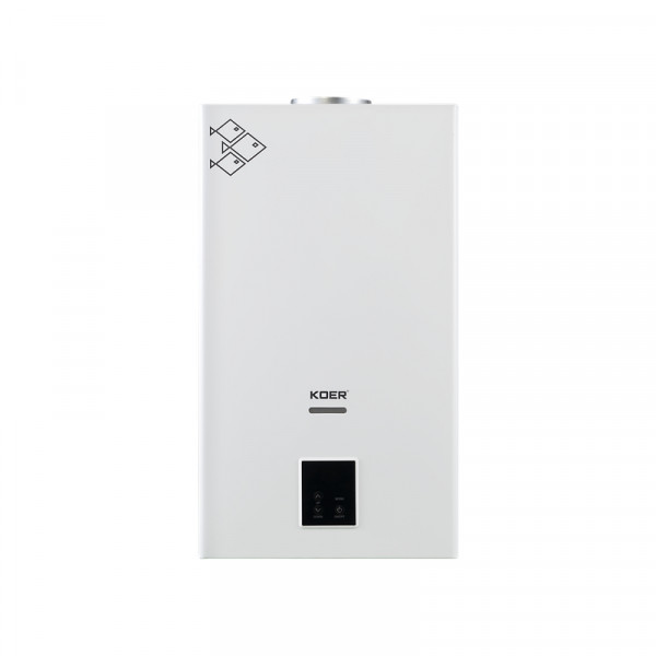 Газова колонка KOER KWH.G0210 WHITE димохідна з модуляцієй 10 л/хв, колір білий (KR5556)