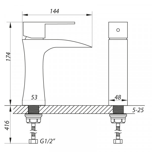 Змішувач для умивальника ZERIX LR11017 