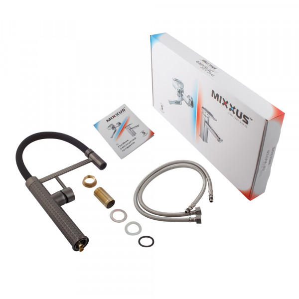 Змішувач для кухні Mixxus Premium Oliwer 017 GRAPHITE REFL.BLACK (MI6967)