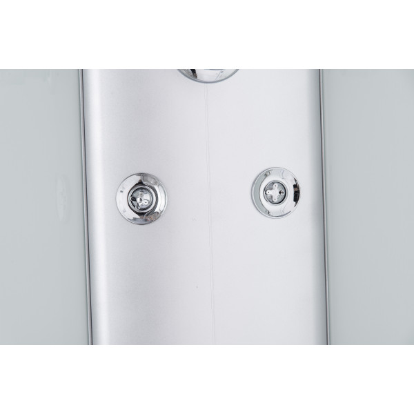 Бокс душовий з гідромасажем Mixxus STRONG SBH02-90x90x215-FB SATIN низький піддон (MI6890)