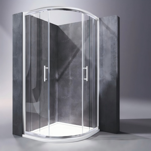 Душова кабіна без піддону Koer SR SC04-90x90x195-TR-02 прозоре скло Easy Clean 5мм SS Color (KR5682)