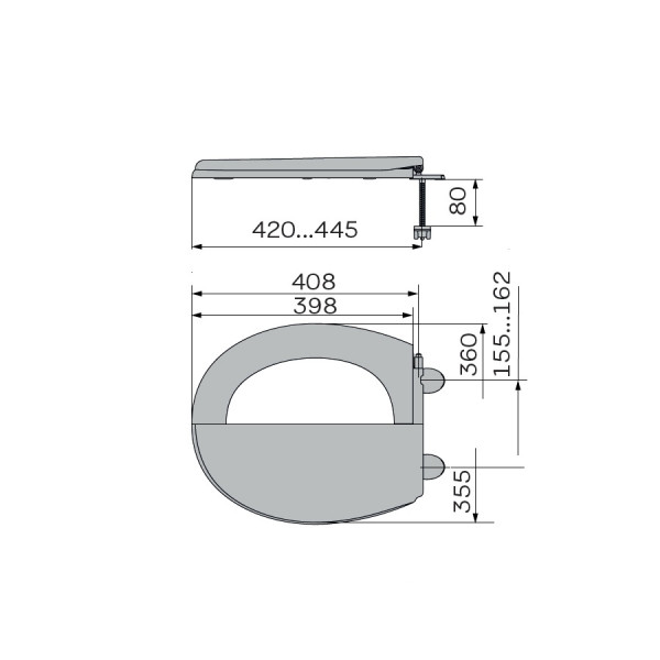 Сидіння унітазу з кришкою ZERIX TS-05 (ZX5584)