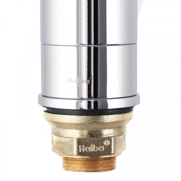 Змішувач для умивальника HAIBA MAGIC 555 (15 см) з синьою ручкою (HB0672)