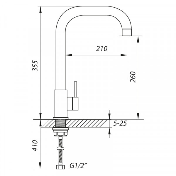 Змішувач для кухні Zerix LR4998-4 (ZX0572)